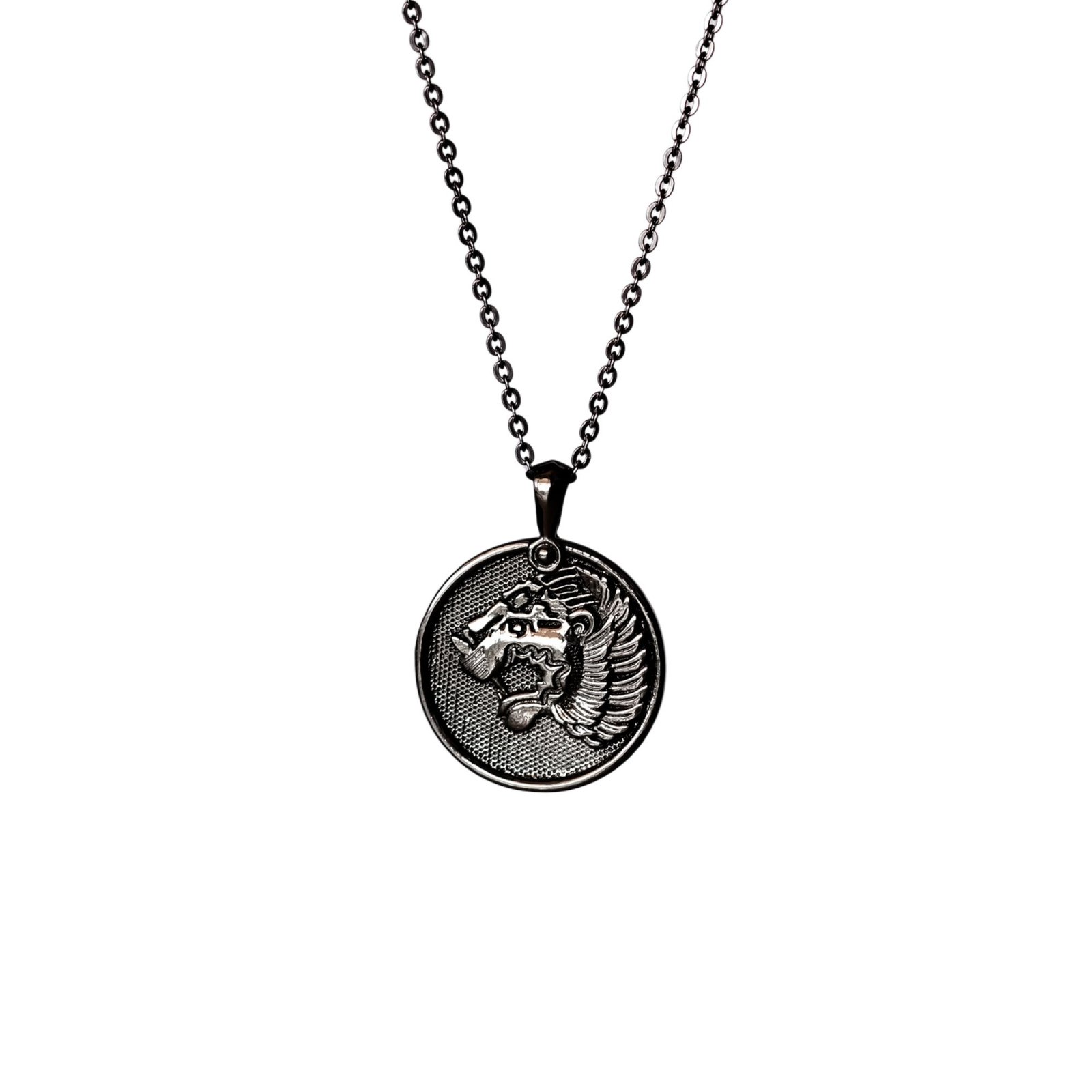 Silverse Men's Coin Medallion 925 Silver Pendant